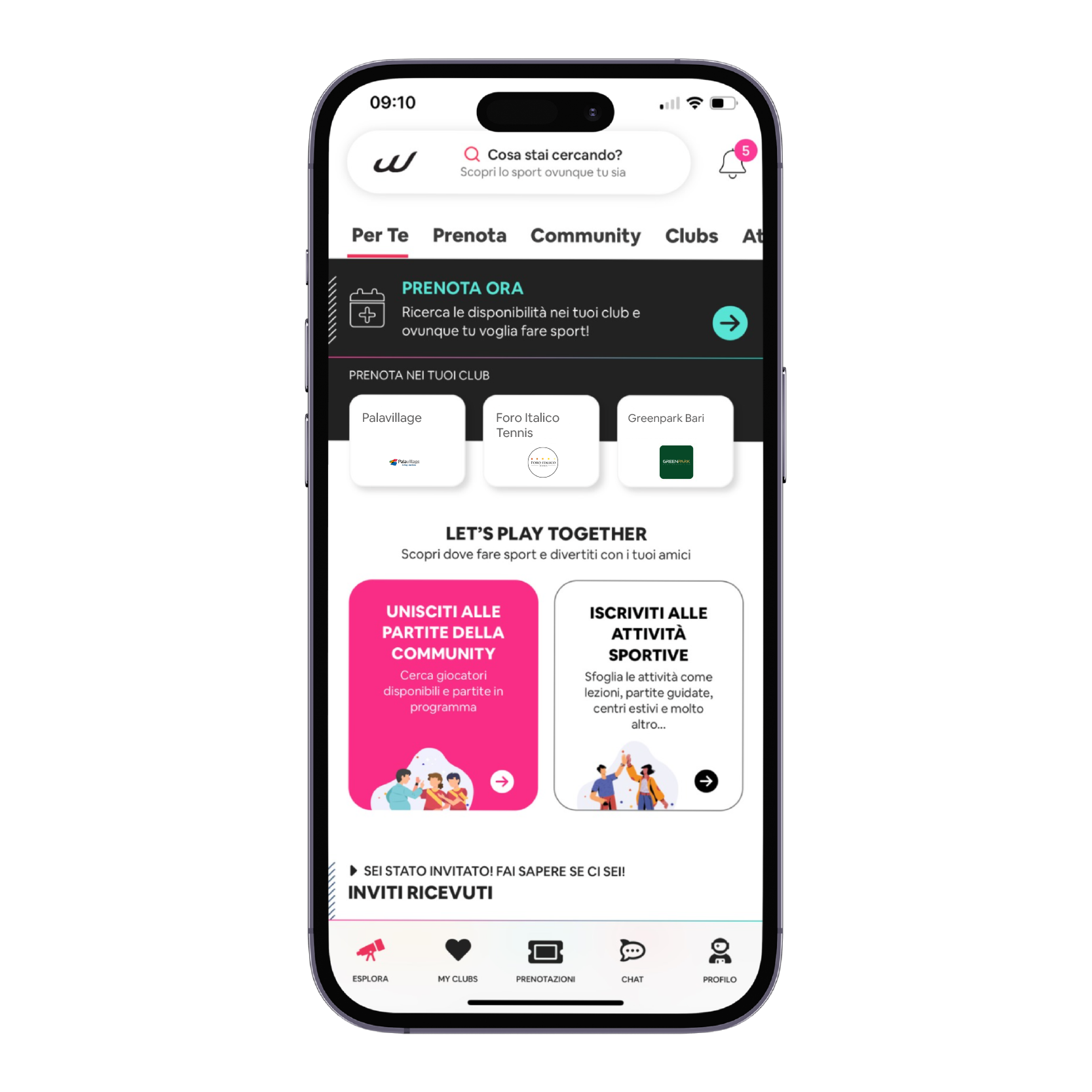 App Wansport prenotazione campi Chico Padel